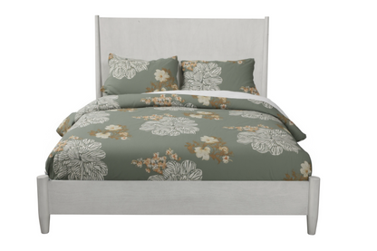 Gray Solid Wood Full Bed Frame