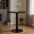 32" Black Rounded Steel Bar Table
