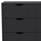 42" Black Four Drawer Dresser