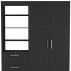 59" Black Three Drawer Dresser