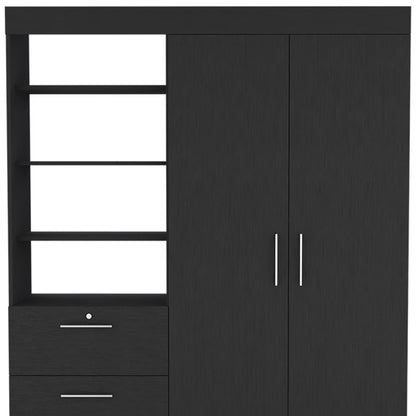 59" Black Three Drawer Dresser