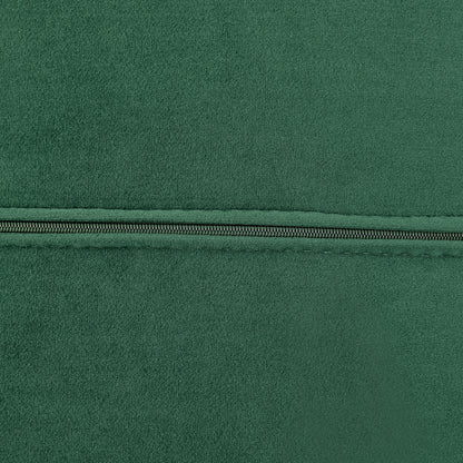 66" Green and Silver Velvet Lounge Chair