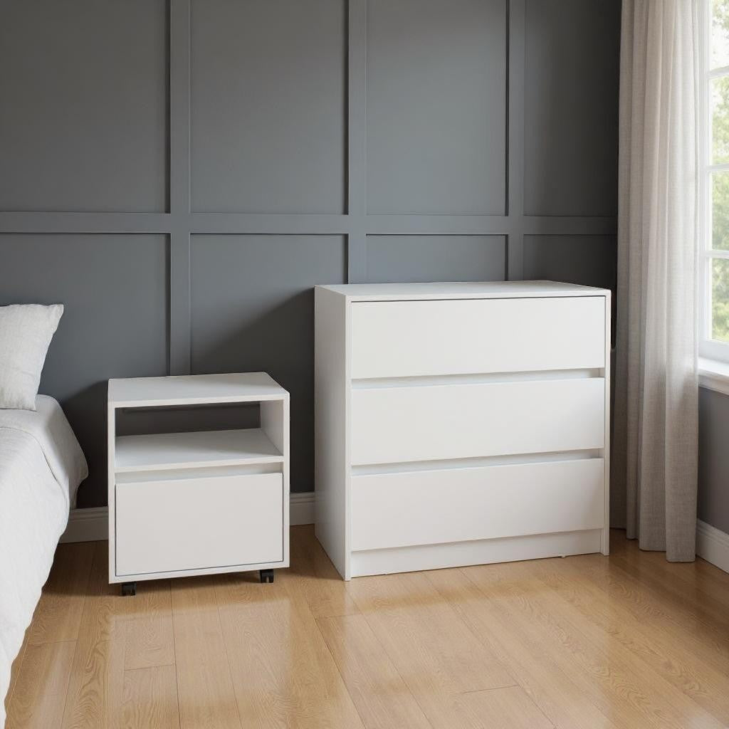 Two Piece White Bedroom Set