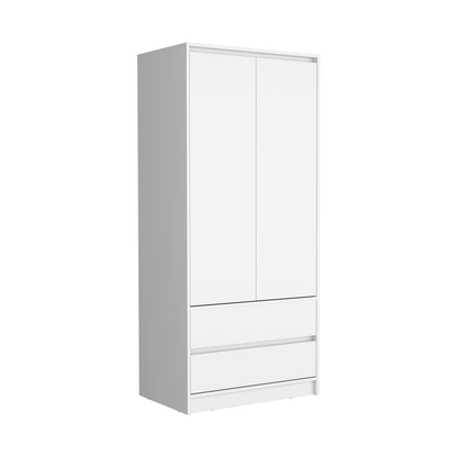 Two Piece White Bedroom Set