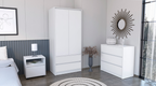 Three Piece White Bedroom Set