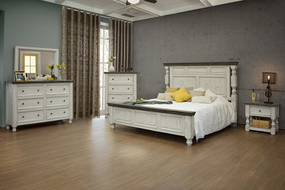 27" Ivory Solid Wood One Drawer Nightstand