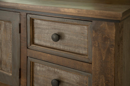27" Brown Solid Wood One Drawer Nightstand