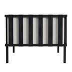 77" Black Iron and Cushions Patio Sofa