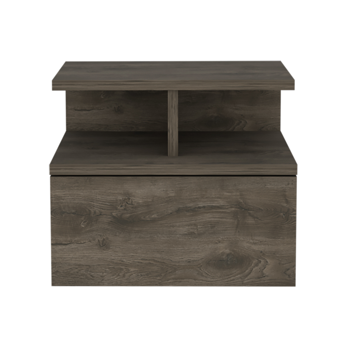 12" Brown Wood One Drawer Nightstand