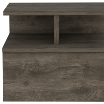 12" Brown Wood One Drawer Nightstand