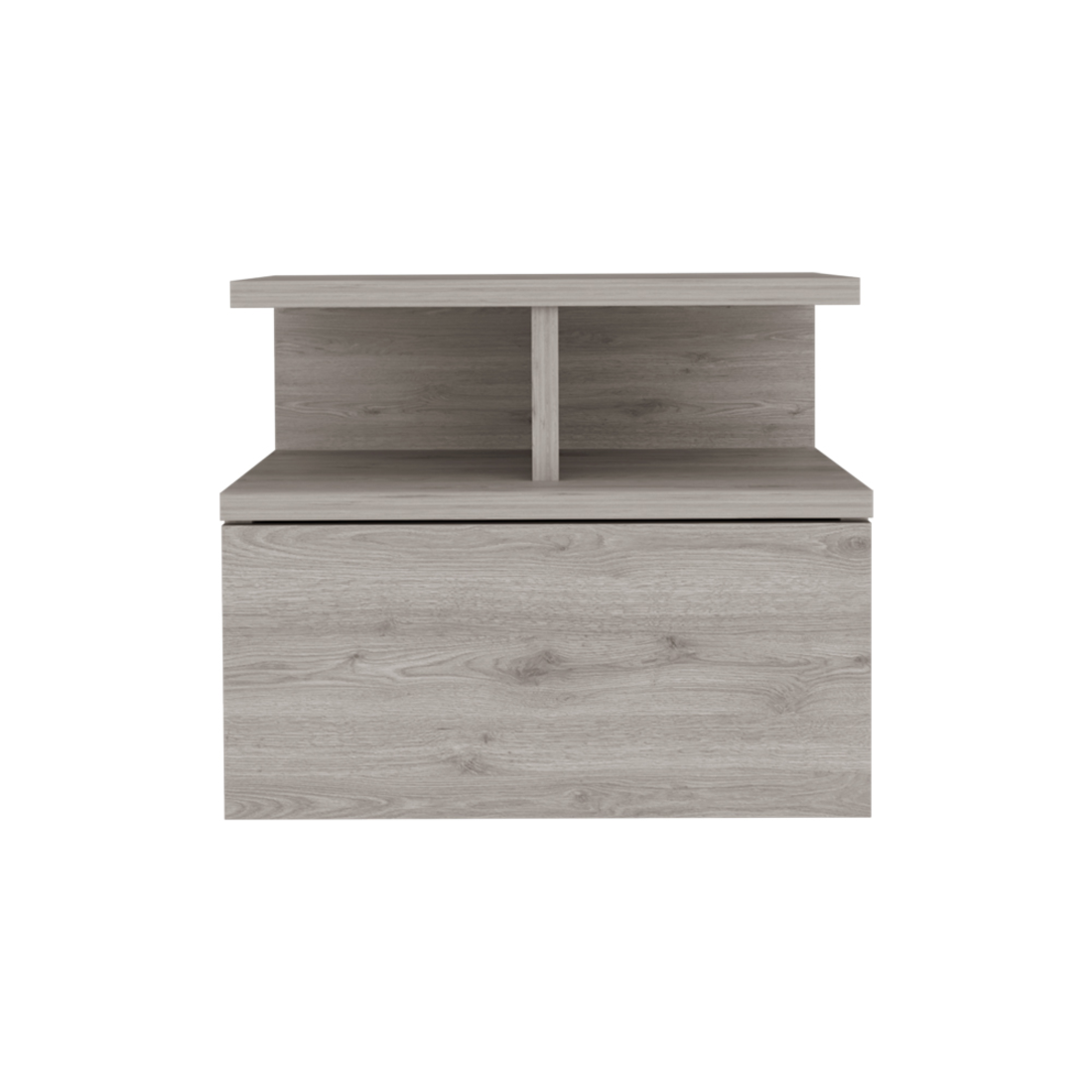 12" Light Gray Wood One Drawer Nightstand