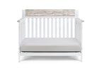 White Solid and Manufactured Wood Standard Four In One Convertible Crib
