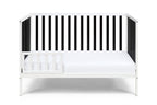 Black and White Solid and Manufactured Wood Standard Three In One Convertible Crib