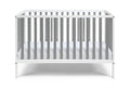 Gray and White Solid and Manufactured Wood Standard Three In One Convertible Crib