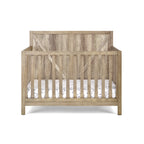 Chestnut Distressed Solid Wood Standard Four In One Convertible Crib