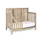 Chestnut Distressed Solid Wood Standard Four In One Convertible Crib