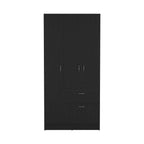 Two Piece Brown and Black Bedroom Set