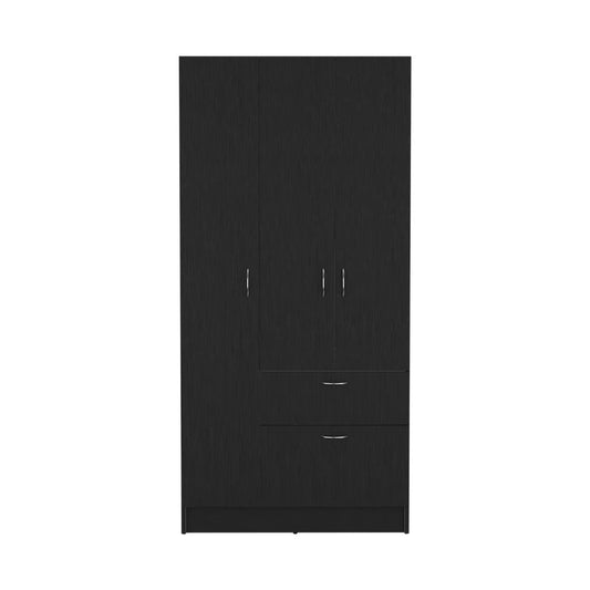 Two Piece Brown and Black Bedroom Set