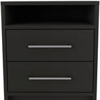 Two Piece Black and Gray Bedroom Set