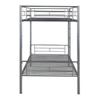 Twin Over Twin Metal Bunk Bed  Silver