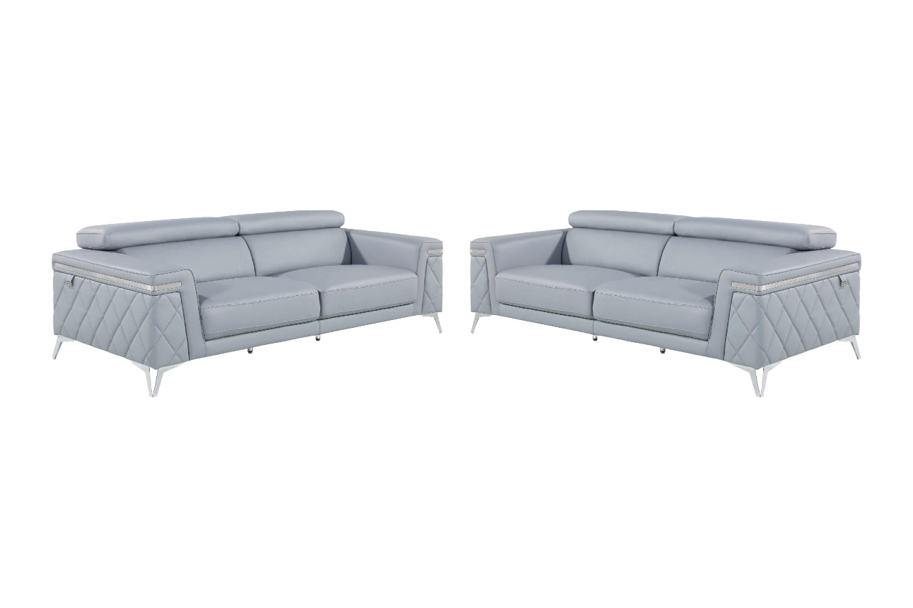 Two Piece Blue Four Person Seating Set