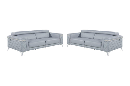 Two Piece Blue Four Person Seating Set