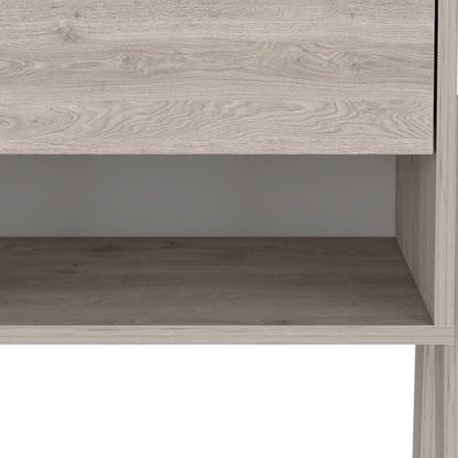 22" Light Gray Wood One Drawer Nightstand
