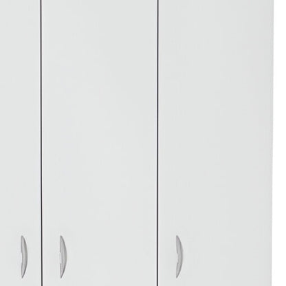 71" White Three Door Two Drawer Combo Dresser