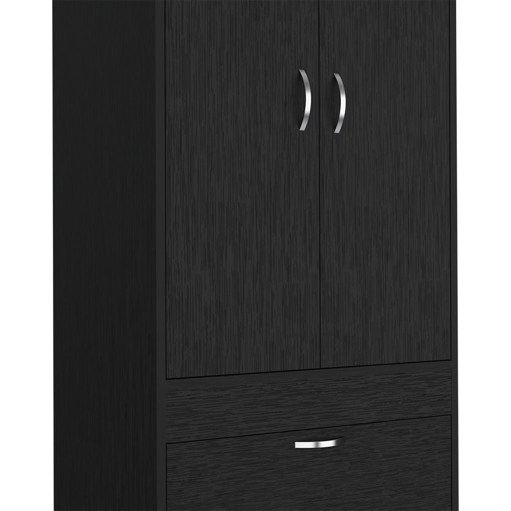 23" Black Two Drawer Dresser