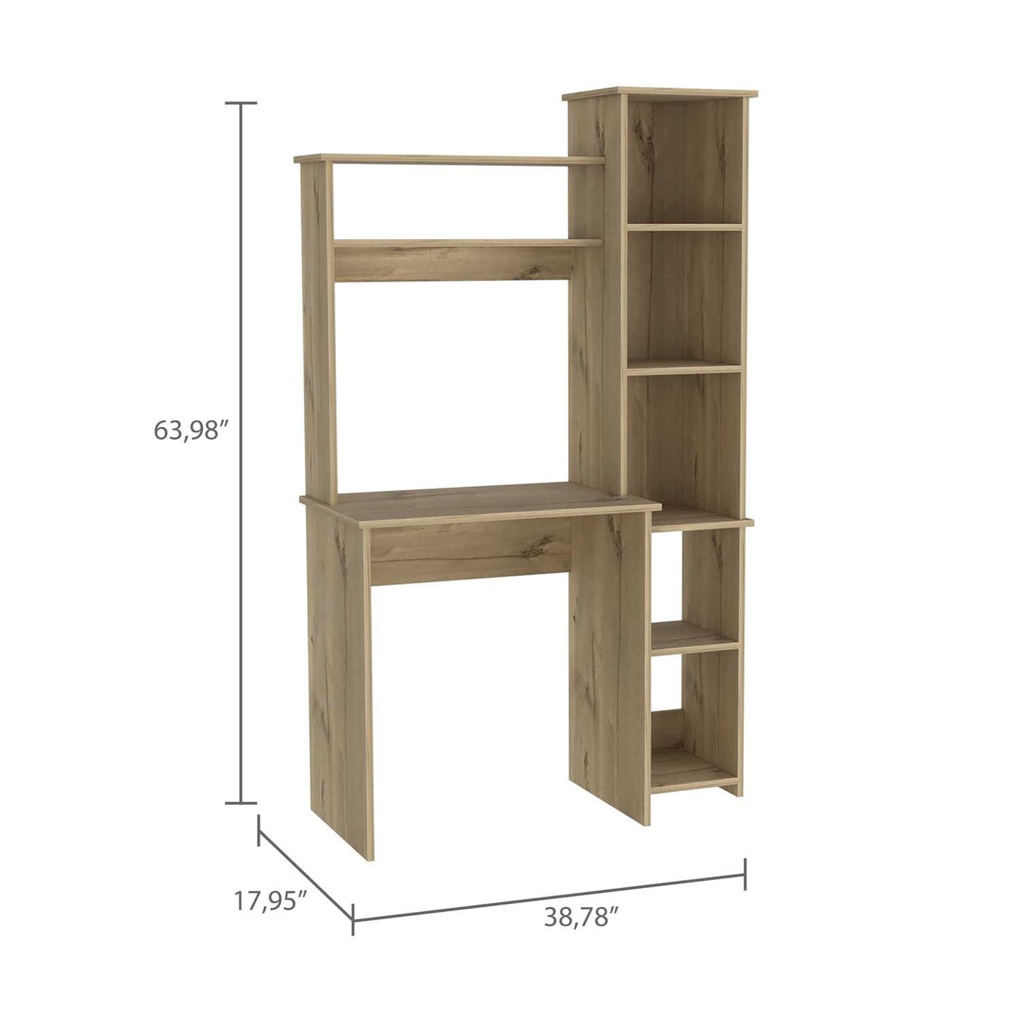 39" Oak Wood Writing Desk