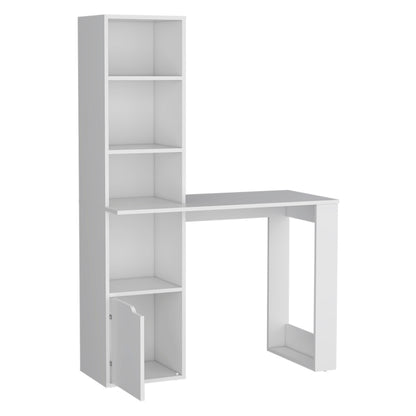 39" White Wood L Shape H-Shape Computer Desk