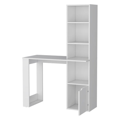 39" White Wood L Shape H-Shape Computer Desk