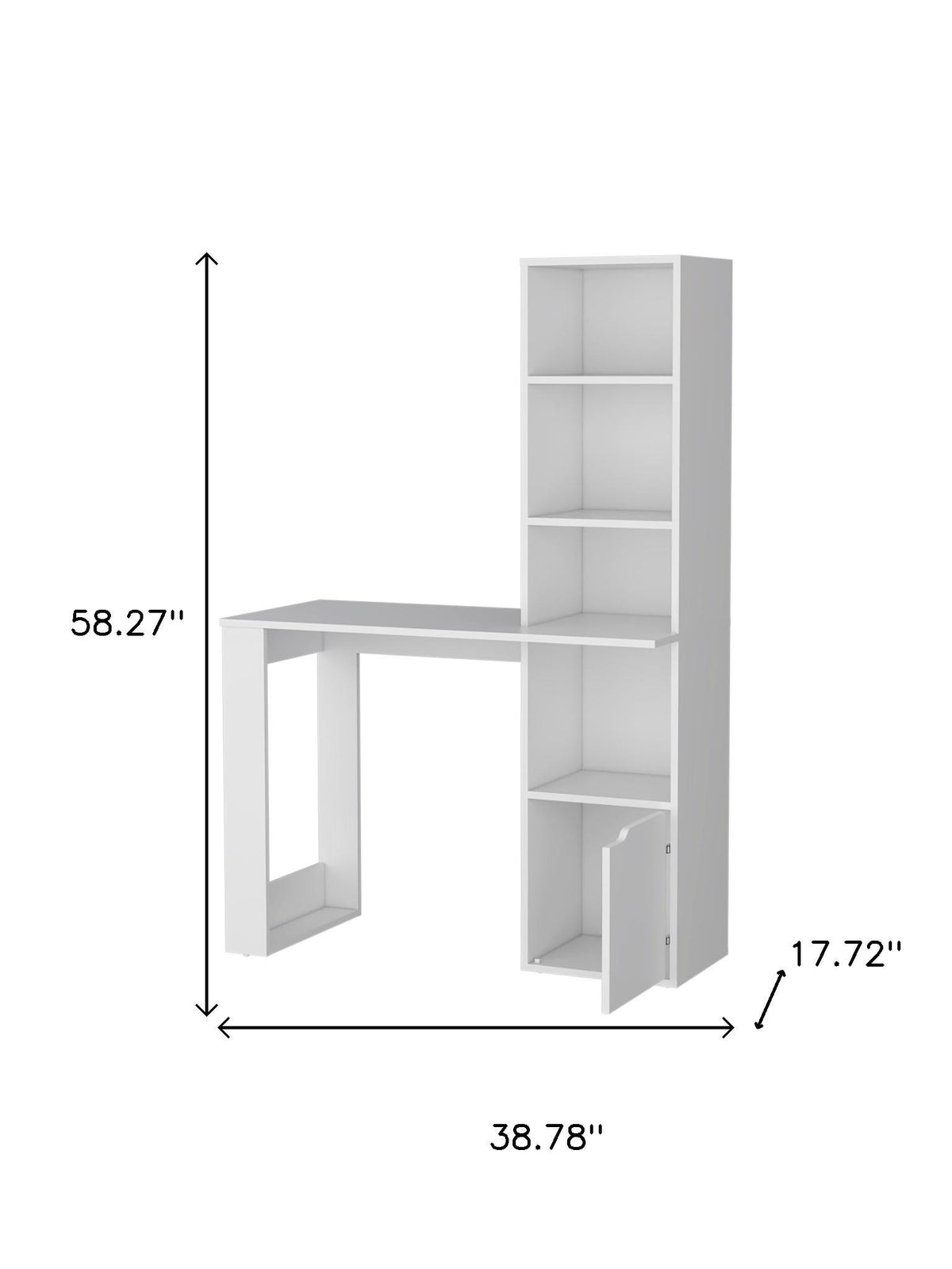 39" White Wood L Shape H-Shape Computer Desk
