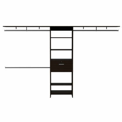 118" Black Wood Closet System