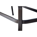 21" Black Metal Glass And Faux Wicker Outdoor Side Table