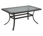 21" Black Metal Outdoor Coffee Table