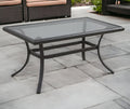 21" Black Metal Outdoor Coffee Table
