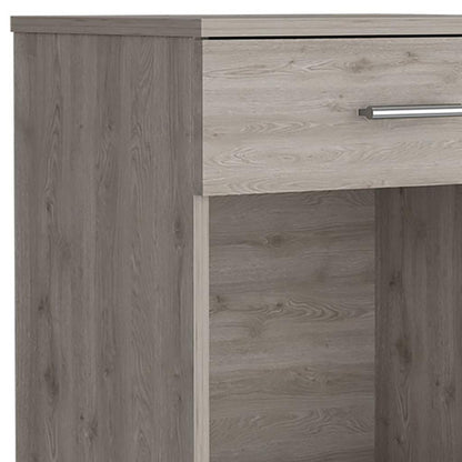 22" Gray Wood One Drawer Nightstand