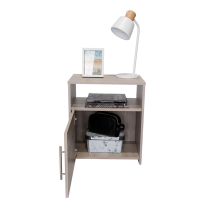 23" Gray Wood Nightstand