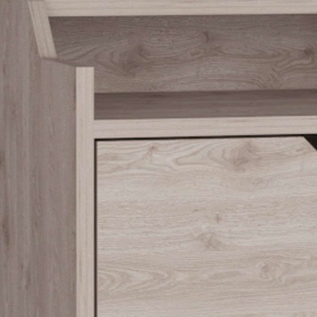 13" Gray Wood One Drawer Floating Nightstand