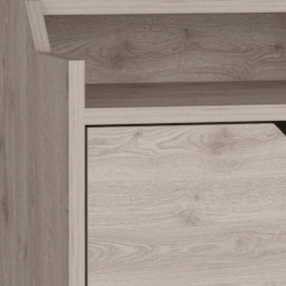 13" Gray Wood One Drawer Floating Nightstand