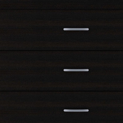 32" Black Three Drawer Dresser