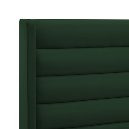 Green Velvet Upholstered Full Bed Frame