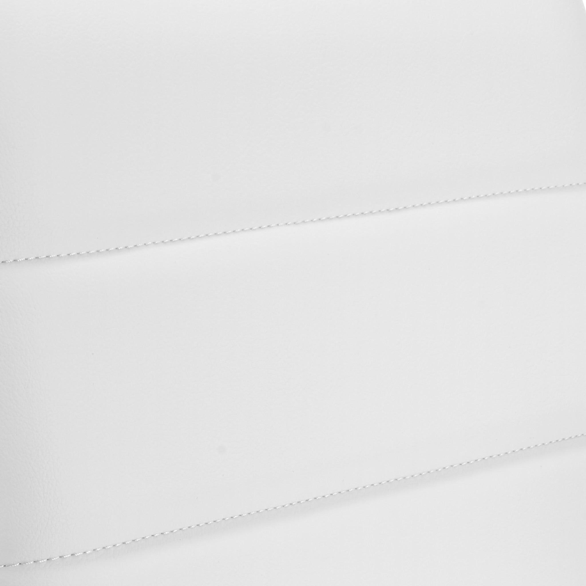 White and Black Steel and Faux Leather Adjustable Swivel Rolling Office Chair