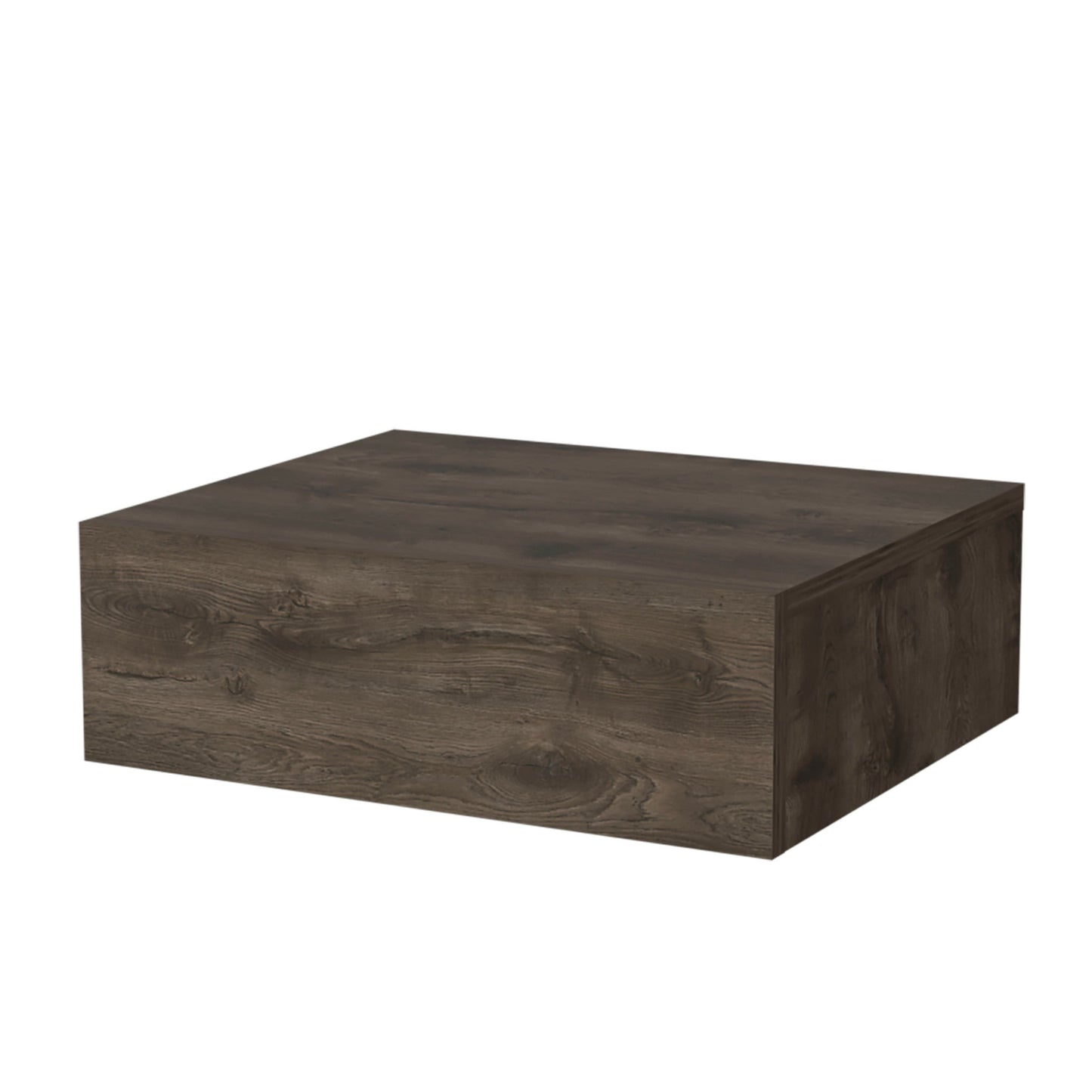 5" Brown Wood One Drawer Floating Nightstand