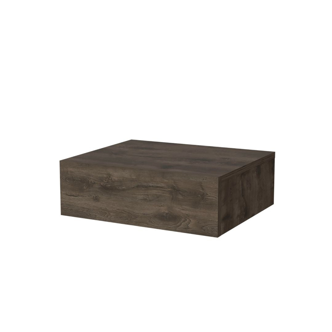 5" Brown Wood One Drawer Floating Nightstand