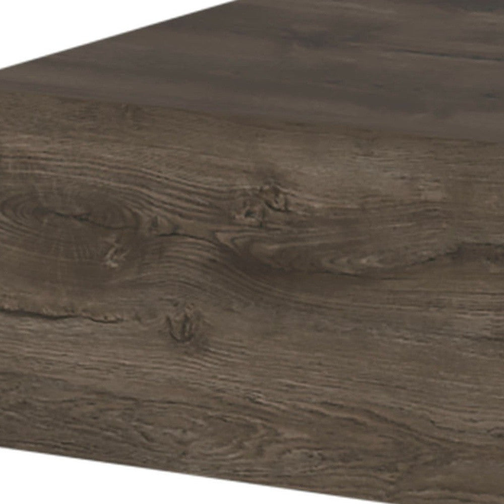 5" Brown Wood One Drawer Floating Nightstand