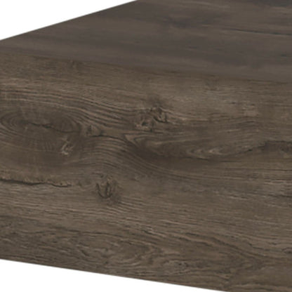 5" Brown Wood One Drawer Floating Nightstand