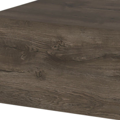 5" Brown Wood One Drawer Floating Nightstand
