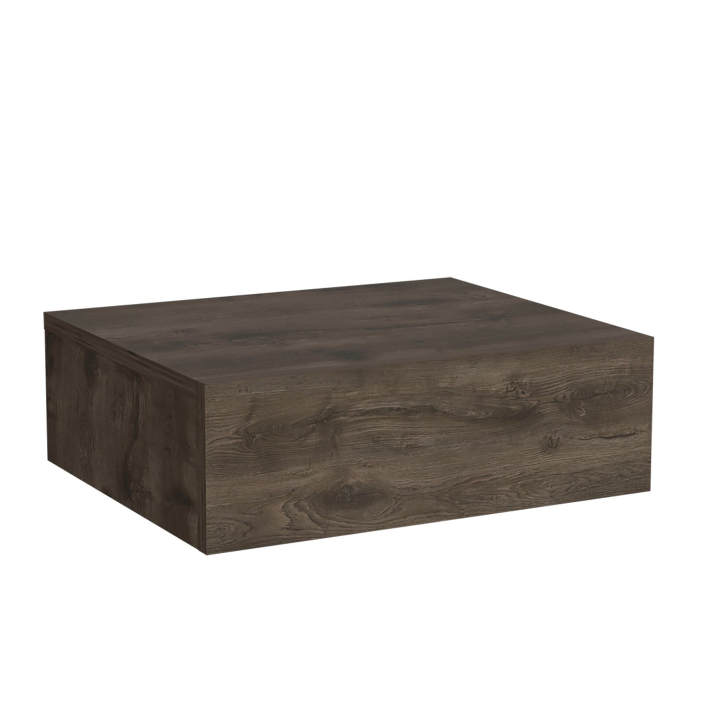 5" Brown Wood One Drawer Floating Nightstand